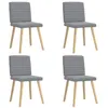 Image de Chaises à manger lot de 4 gris clair tissu