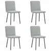 Image de Chaises à manger lot de 4 Gris clair Velours