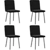 Image de Chaises à manger lot de 4 Noir Velours