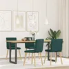 Image de Lot de 4 chaise Vidaxl interieur non pliable en plastique H. 86 cm vert