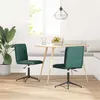 Image de Chaises à manger lot de 2 Vert foncé Velours
