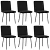Image de Chaises à manger lot de 6 noir velours