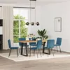 Image de Chaises à manger lot de 6 bleu velours