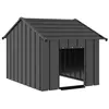 Image de vidaXL Niche pour chien avec toit noir 83x130x85 cm acier galvanisé, cage de chien, abri pour chien, cage pour animaux de 4100915