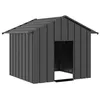 Image de vidaXL Niche pour chien avec toit noir 131x101x102 cm acier galvanisé, cage de chien, abri pour chien, cage pour animaux de 4100917