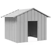 Image de vidaXL Niche pour chien avec toit noir 131x101x102 cm acier galvanisé, cage de chien, abri pour chien, cage pour animaux de 4100918