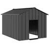 Image de vidaXL Niche pour chien avec toit noir 113x153x101 cm acier galvanisé, cage de chien, abri pour chien, cage pour animaux de 4100919