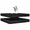 Image de vidaXL Table basse rotative à 360 degrés chêne noir 90x90x34,5 cm, table d'appoint, table de salon, table basse moderne, 3321352