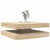 Image de vidaXL Table basse rotative à 360 degrés chêne sonoma 90x90x34,5 cm, table d'appoint, table de salon, table basse moderne, 3321353