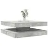 Image de vidaXL Table basse rotative à 360 degrés gris béton 90x90x34,5 cm, table d'appoint, table de salon, table basse moderne, 3321354