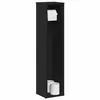 Image de vidaXL Meuble de salle de bain avec porte-rouleau noir 20,5x20x90 cm, meuble de rangement de salle de bain, armoire de bain, 858507