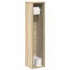 Image de vidaXL Meuble de salle de bain avec porte-rouleau chêne sonoma, meuble de rangement de salle de bain, armoire de bain, 858508