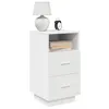 Image de Table de chevet avec 2 tiroirs blanc 36x36x68 cm