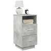 Image de vidaXL Tables de chevet 2 pcs avec 2 tiroirs gris béton 36x36x68 cm, table d'appoint, armoire de lit, table d'appoint 858585