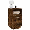 Image de vidaXL Tables de chevet 2 pcs avec 2 tiroirs chêne fumé 36x36x68 cm, table d'appoint, armoire de lit, table d'appoint 858587