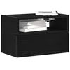 Image de Tables de chevet murales 2 pcs noir 45x26x28,5 cm