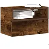 Image de vidaXL Tables de chevet murales 2 pcs Chêne fumé 45x26x28,5 cm, armoire de chevet flottante, armoire de chevet suspendue, 858605