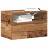 Image de Table de chevet murale vieux bois 45x26x28,5 cm