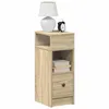 Image de vidaXL Tables de chevet 2 pcs avec tiroir chêne sonoma 25x31x66 cm, table d'appoint, armoire de lit, table d'appoint pour la 858619