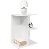 Image de vidaXL Tables de chevet 2 pcs blanc 46,5x29x61 cm bois d’ingénierie, table de nuit, table de lit, table de bout, armoire de 858651