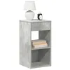 Image de Tables de chevet avec tiroir 2 pcs gris béton 35x34x66,5 cm