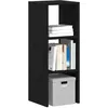Image de Bibliothèque empilable chêne noir 30x30x80 cm bois d ingénierie