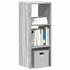 Image de Bibliothèque empilable sonoma gris 30x30x80 cm bois ingénierie