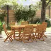 Image de vidaXL 7-delige Tuinset 180x90x75 cm massief acaciahout3321528