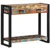 Image de Table Console Multicolore en Bois Recyclé et Métal