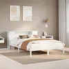 Image de vidaXL Lit bibliothèque sans matelas blanc 140x200 cm bois pin massif 3321541