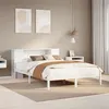 Image de vidaXL Lit bibliothèque sans matelas blanc 160x200 cm bois pin massif 3321545