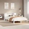 Image de vidaXL Lit bibliothèque sans matelas blanc 150x200 cm bois pin massif 3322518