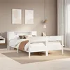 Image de vidaXL Lit bibliothèque sans matelas blanc 135x190 cm bois pin massif 3322958