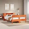 Image de vidaXL Bed met boekenkast zonder matras grenenhout wasbruin 135x190 cm3322959