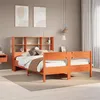 Image de vidaXL Bed met boekenkast zonder matras grenenhout wasbruin 150x200 cm3322986