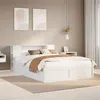 Image de vidaXL Cadre de lit sans matelas blanc 140x190 cm bois de pin massif, lit, cadre de lit en bois massif, meuble de chambre à 3323423