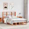 Image de vidaXL Lit bibliothèque sans matelas cire marron 140x190cm bois massif, lit, meuble de chambre à coucher, lit avec 3323949