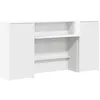 Image de Bureau de réception vidaXL Blanc 200x50x103,5 cm Bois d'ingénierie Réf. 3324214