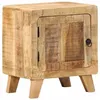 Image de vidaXL Table de chevet 40x32x46 cm bois de manguier massif brut, armoire de lit, meuble de chambre à coucher, table de 4104507
