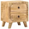 Image de vidaXL Table de chevet 40x32x46 cm bois de manguier massif brut 4104511
