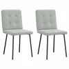 Image de Lot de 2 chaise Vidaxl interieur non pliable H. 83 cm en plastique gris
