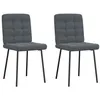 Image de Lot de 2 chaise Vidaxl interieur non pliable en plastique H. 83 cm gris