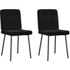 Image de Chaises à manger lot de 2 Noir Velours