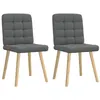 Image de Chaises à manger lot de 2 gris foncé tissu