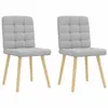 Image de Chaises à manger lot de 2 gris nuage tissu