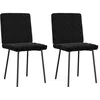 Image de Chaises à manger lot de 2 Noir Velours