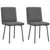 Image de Chaises à manger lot de 2 gris similicuir