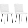 Image de Chaises à manger lot de 2 blanc similicuir