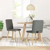Image de Lot de 2 chaise Vidaxl interieur non empilable non pliable en bois massif H. 86 cm gris