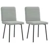 Image de vidaXL Chaises à manger lot de 2 Gris clair Velours 4101133